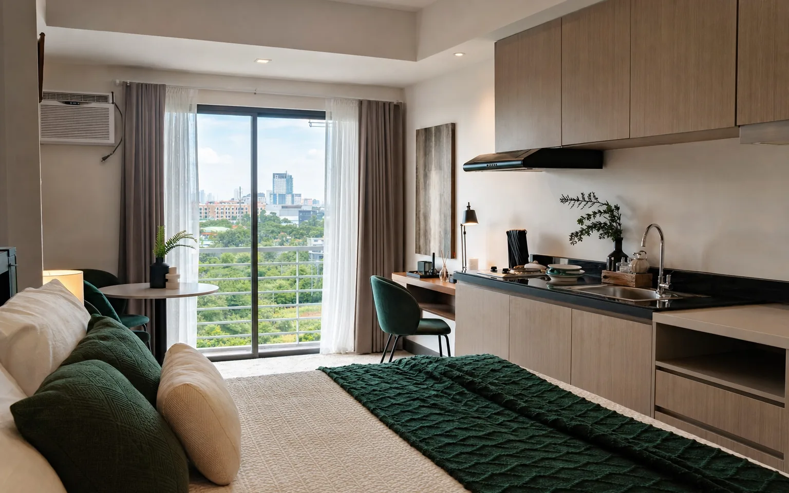 Un studio meublé en centre-ville de Davao : environ 17 000 ₱ (240 €) par mois