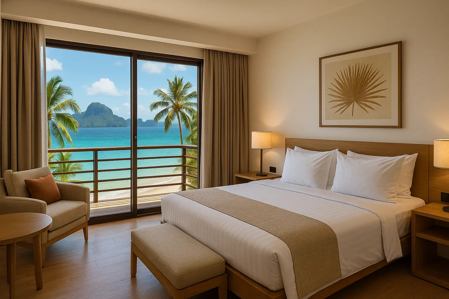 Chambre d'hôtel avec vue sur la mer