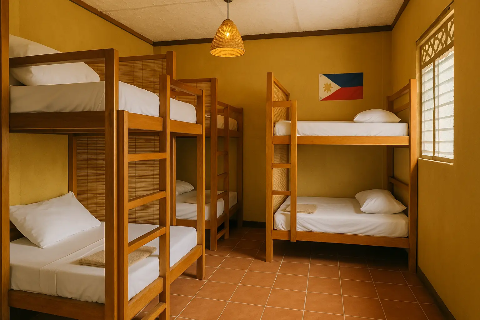 Dortoir dans une auberge de jeunesse aux Philippines