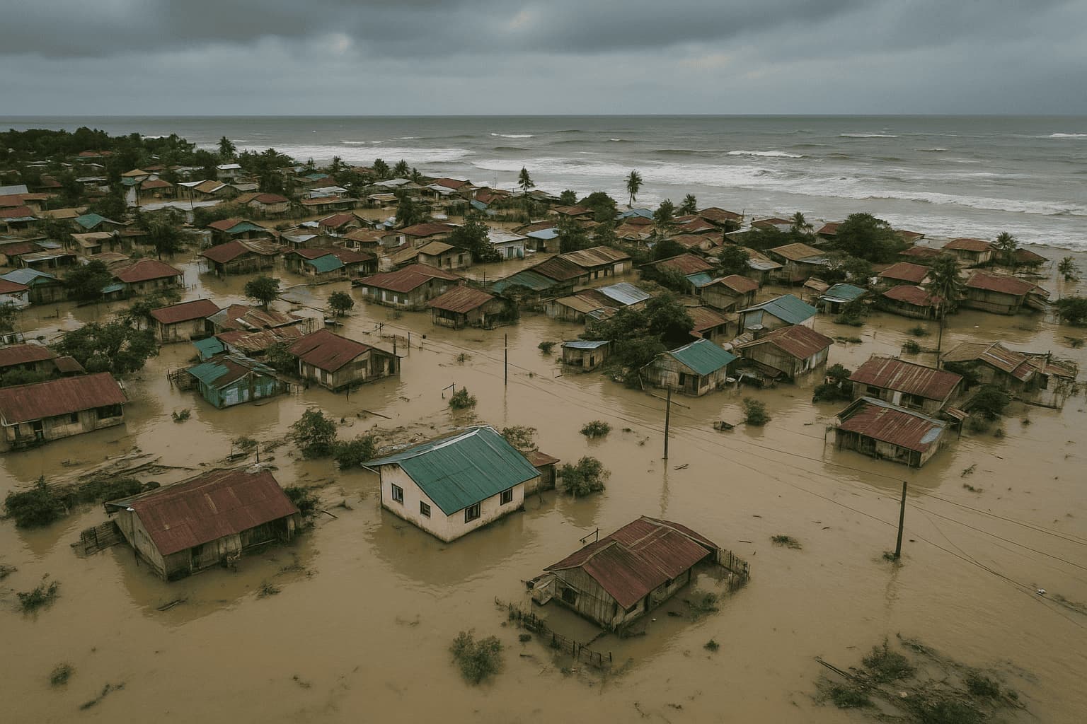 Typhon bualoi inondations philippines village cotier 2025