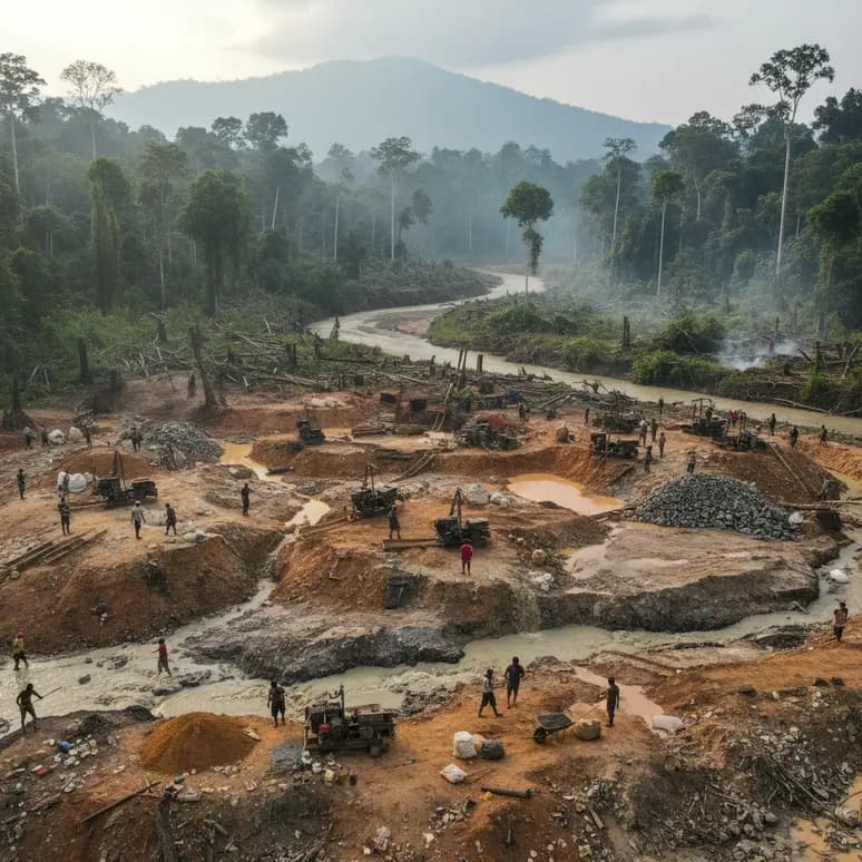Extraction minière illégale à Cagayan.