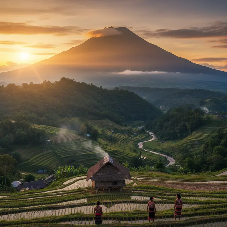 Le majestueux Mont Apo, un symbole de la beauté naturelle des Philippines.
