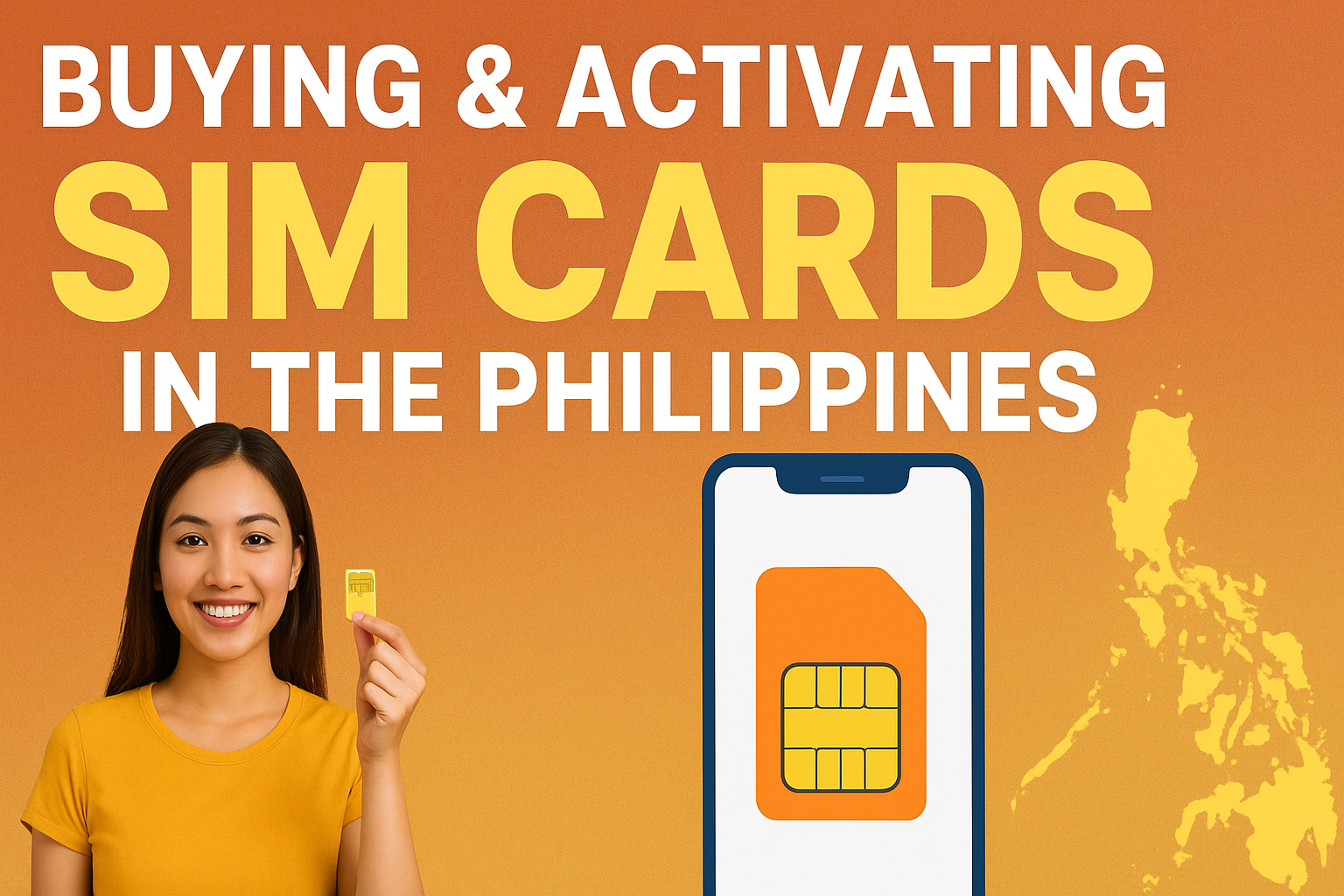 Illustration — Le Guide Complet pour Acheter et Activer une Carte SIM aux Philippines (Touristes & Résidents)