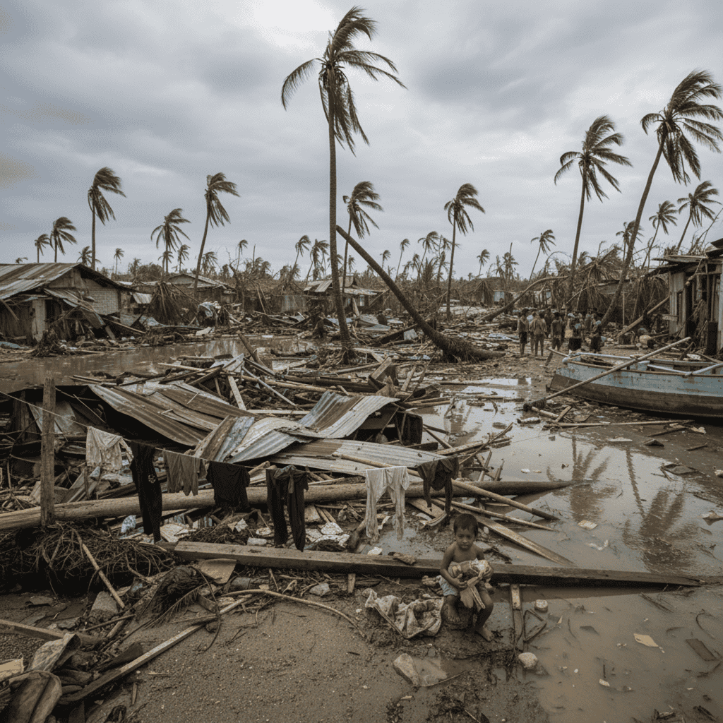 Illustration — Typhon Bualoi (Opong) : un bilan lourd aux Philippines
